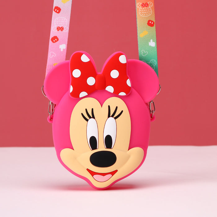 Wholesale Children's cute cartoon shoulder crossbody coin purse cosmetics storage bag