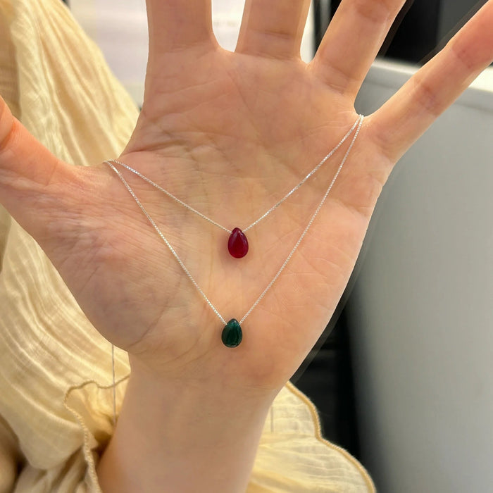 Wholesale New Water Drop Pendant Necklace, Light Luxury, High End, Simple and niche, Clavicle Chain Accessories, Jewelry