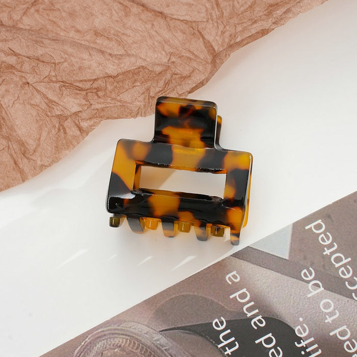 Wholesale Acetate Small Claw Clip Square Star Hollow Mermaid Color Hair Accessory