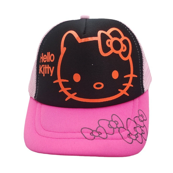 Wholesale Children's internet hat, cute cartoon cat print baseball cap, children's duckbill cap, sun hat