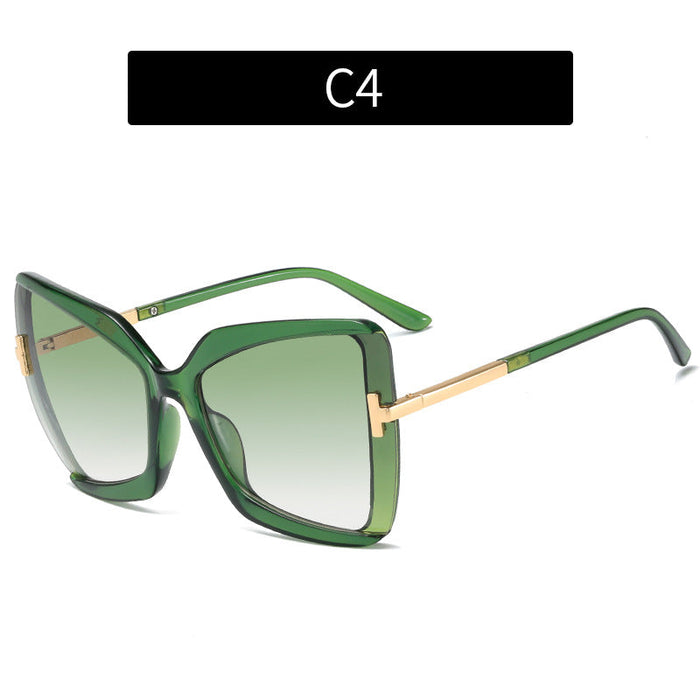 Wholesale Large Frame Butterfly Frame T-shaped PC Sunglasses JDC-SG-XIa062