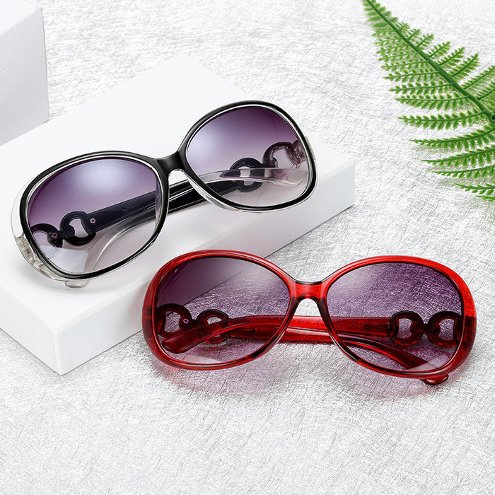 Wholesale Fashionable outdoor driving sunglasses with large frame and classic double ring sunglasses