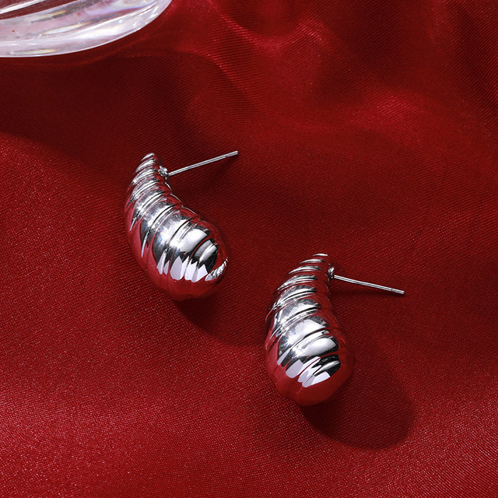 Wholesale Gold and silver earrings for women teardrop-shaped earrings