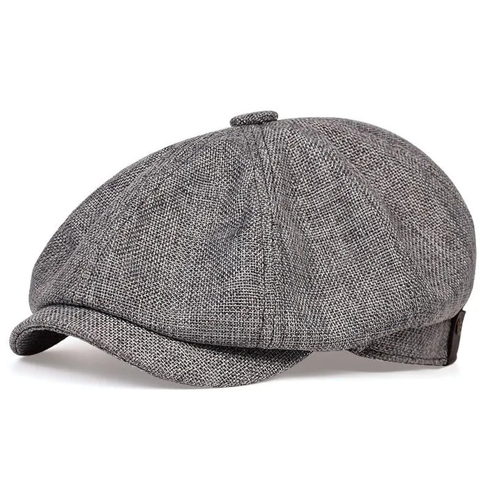 Wholesale Octagonal Hat Linen Cap  Retro Beret