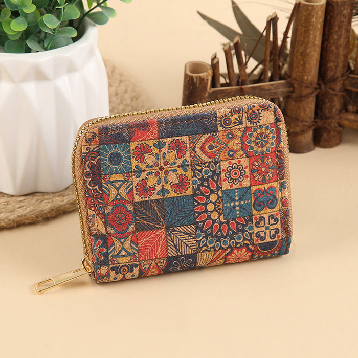 Wholesale Multi-Layer PU Short Wallet with Geometric Pattern Fashionable Card Holder MOQ≥3
