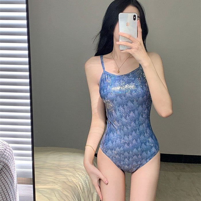 Wholesale Swimsuit triangle one-piece racing professional training with split ends