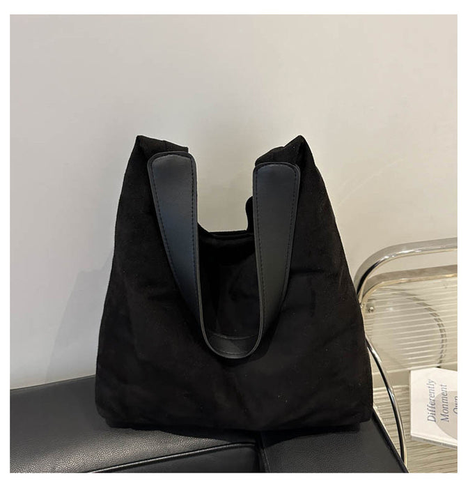 Wholesale Large Capacity Casual Fashion Suede Shoulder Tote Bag JDC-SD-HT014