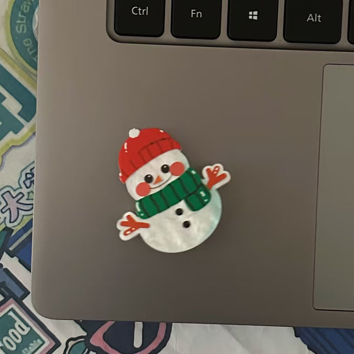 Wholesale Christmas series acrylic snowman hairpin sweet and versatile girl style bangs clip hairpin accessories