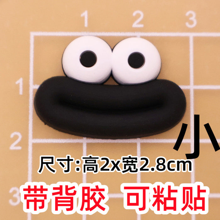 Wholesale 5pcs Big Small size cartoon sausage mouth eyes charger protective cover plush toy hairpin phone case accessories