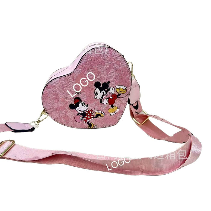 Wholesale Cute heart-shaped cartoon pattern large-capacity commuter crossbody shoulder bag
