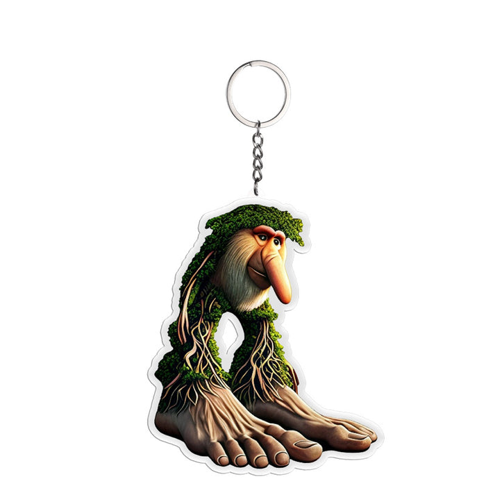 Wholesale Acrylic keychain Shanhaijing abstract backpack ornament