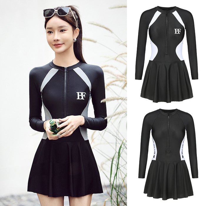 Wholesale Long sleeved one-piece swimsuit, swimsuit, high-end sports swimsuit