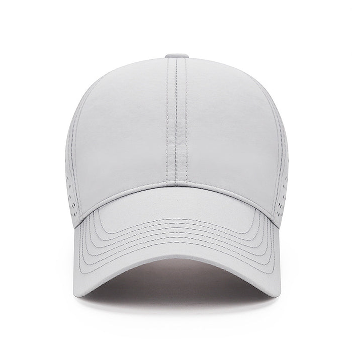 Wholesale Quick-drying Perforated Cap Women's Spring and Summer Sunscreen Soft Top Breathable Sports Travel howing Small Baseball Cap for Men