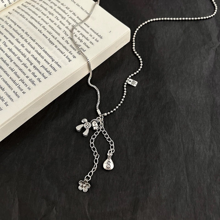 Wholesale Vintage necklace accessories, niche personality, collarbone chain, high-end sweater, sweatshirt chain, neck chain