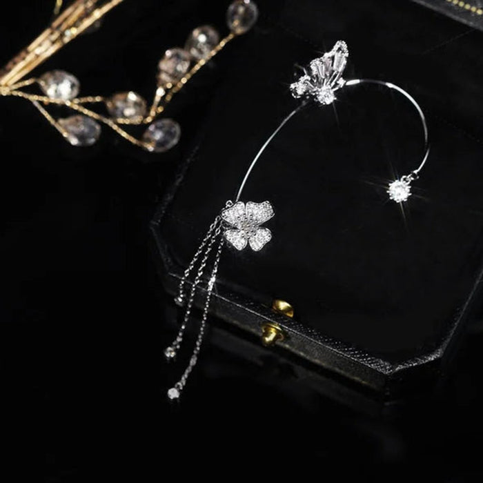 Wholesale Butterfly Ear Hanging Women's Temperament High End No Ear Hole Earrings Design Earrings