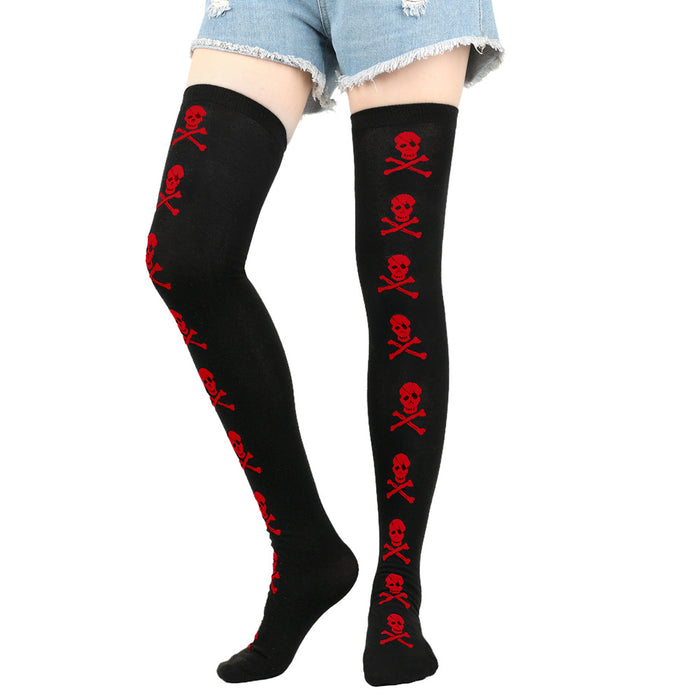 Wholesale Halloween Bleeding Bat COS Masquerade Skull Blood Stockings JDC-SK-XQ036