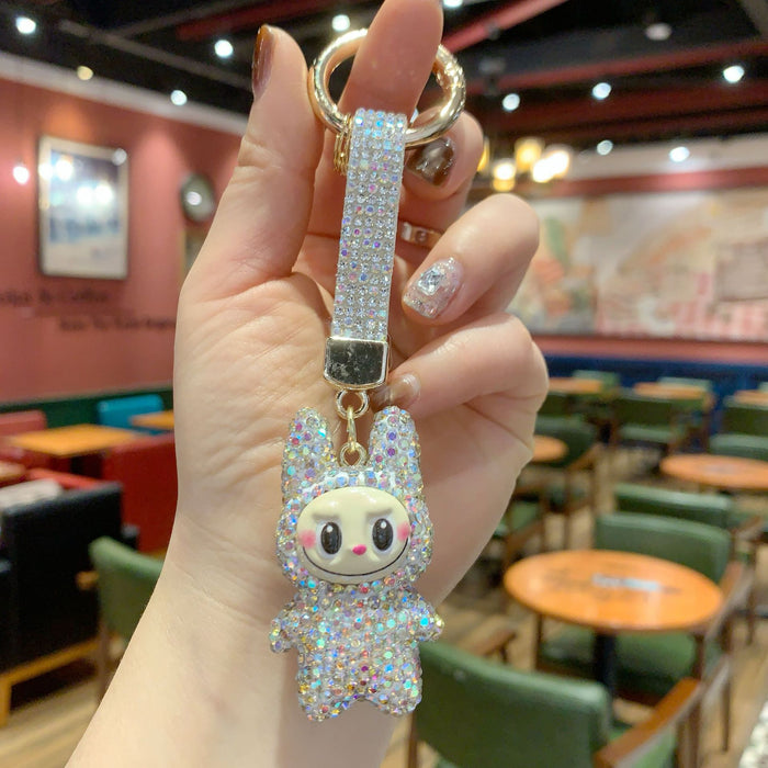 Wholesale Rhinestone-Embellished Rhinestone Keychain