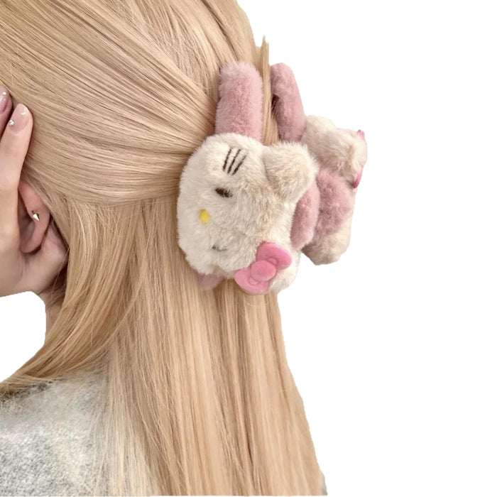 Wholesale Double-sided cute cartoon plush shark hair clip