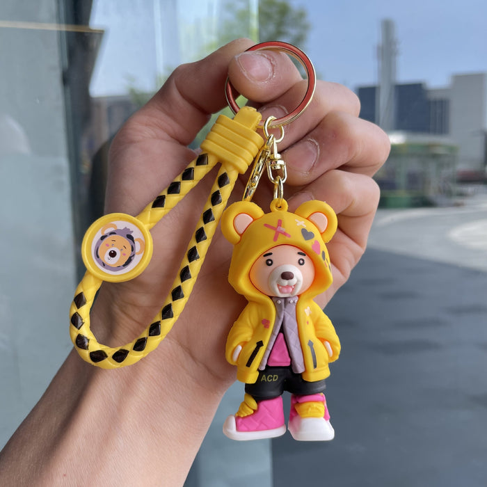 Wholesale Cartoon Fashion Keychain Pendant 3D Doll Couple Bag Pendant Doll Grabbing Machine Small Gift