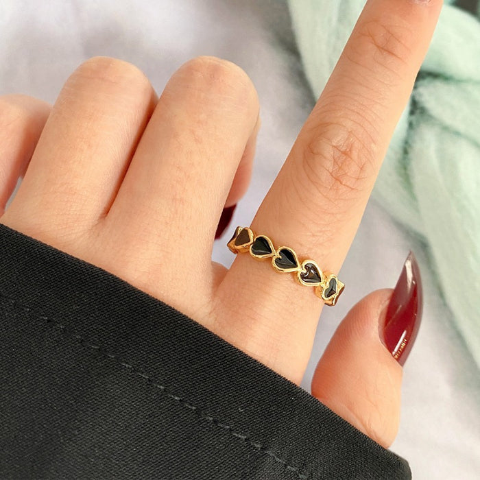 Wholesale Love ring bracelet with adjustable opening, new style of jewelry, simple oil dripping personalized ring, wholesale for women