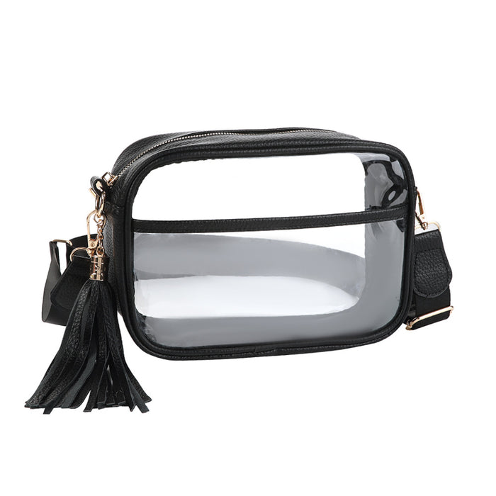 Wholesale TPU Leather Transparent Crossbody Bag Silver Urban Simple Shoulder Bag MOQ≥2