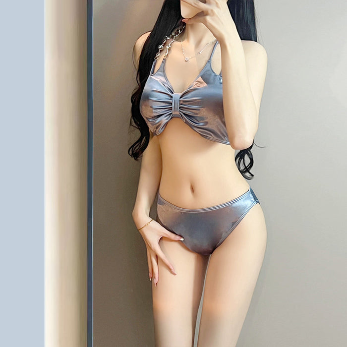 Wholesale Three piece swimsuit set, sexy bikini, high-end silver, hot spring swimsuit vacation