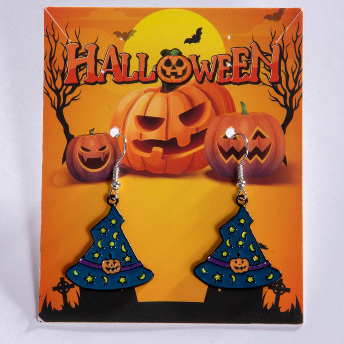 Wholesale Halloween Alloy  Earrings Pumpkin Ghost Design Party Jewelry Accessory MOQ≥2