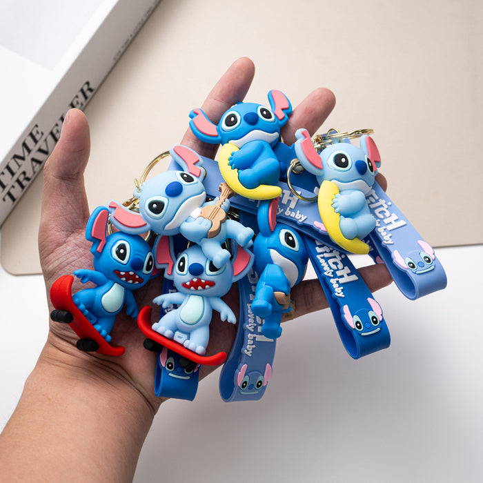 Wholesale Cute PVC cartoon keychains for men and women.