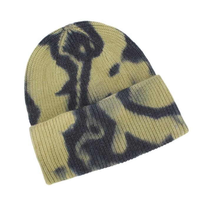 Wholesale Unisex tie-dye knitted beanie hat for winter