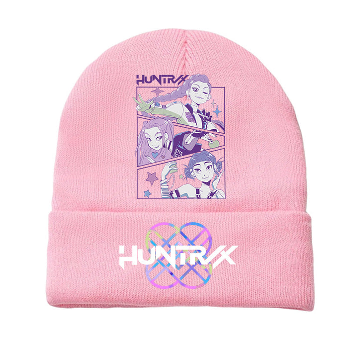 Wholesale Kpop Printed Knit Hat Fleece Hat