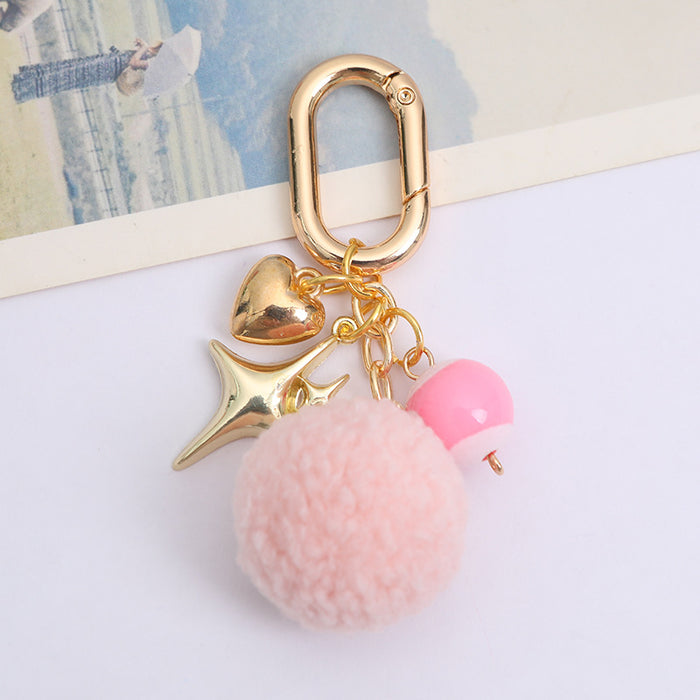Wholesale Cute Small Billiard Beads Love Ball Keychain Pendant Bag Accessories