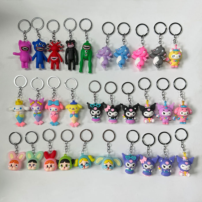 Wholesale Cartoon keychain pendant, doll, PVC backpack, cute little gift, key pendant