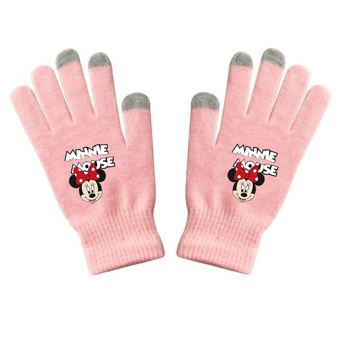 Wholesale Warm and versatile printed knitted gloves