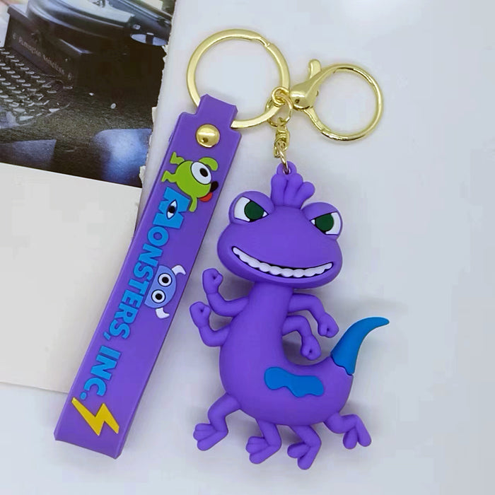 Wholesale creative cartoon monster power company key chain pendant bag car key chain accessories