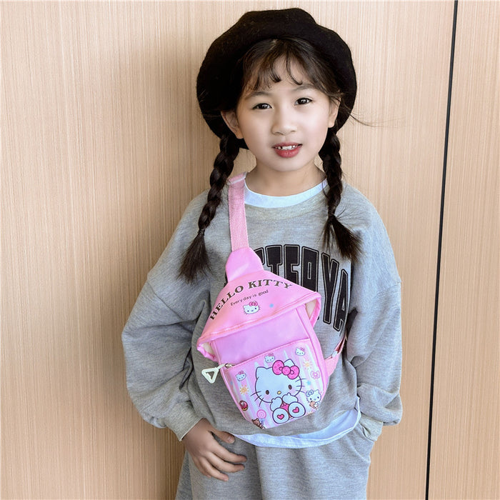 Wholesale Outdoor diagonal cross bag for children, cute chest bag, cartoon kindergarten chest bag, nylon coin purse for elementary school students