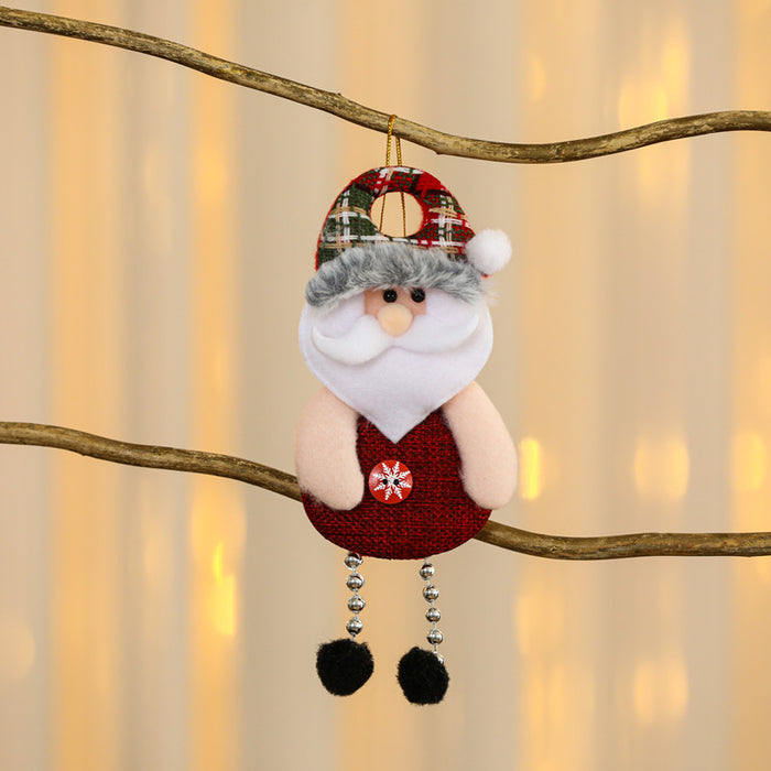 Wholesale Christmas Decorations Small Pendant Christmas Tree Fabric Pendant Elder Elk Doll Small Hanging Window Small Pendant