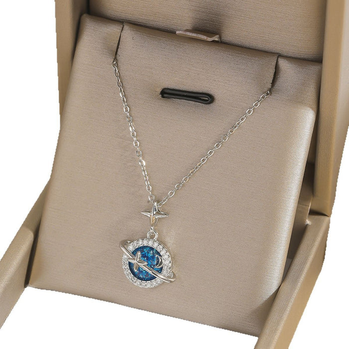 Wholesale Vintage necklace with micro inlaid zircon collarbone chain