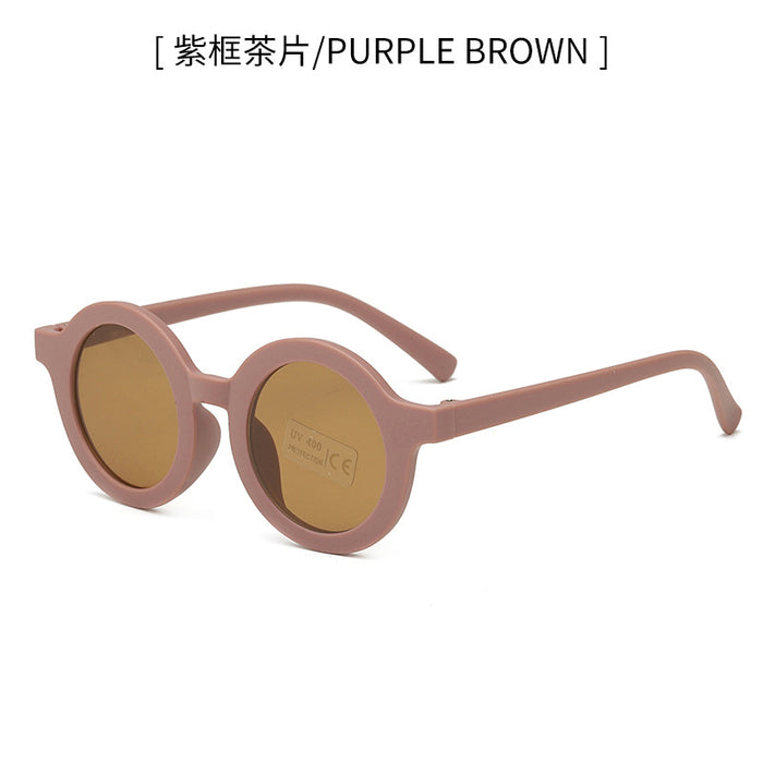 Wholesale Children's sunglasses, sunshade sunglasses, baby fashion, UV protection, cute cartoon round glasses