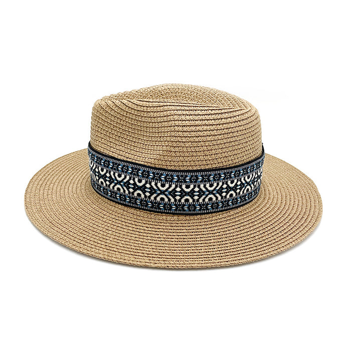 Wholesale Seaside Beach Sunshade Straw Hat Sun Protection Versatile Wide Brim Hat