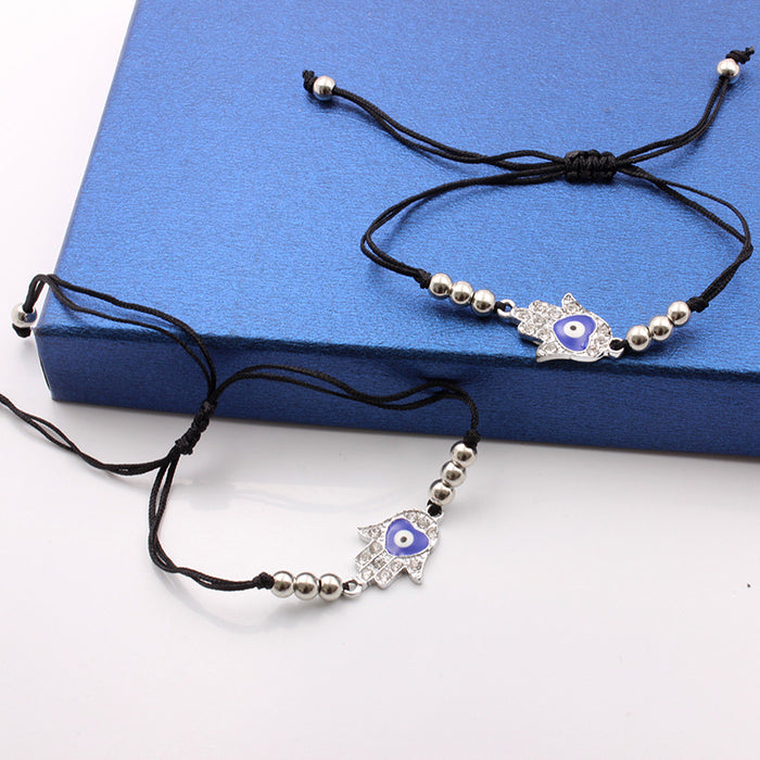 Wholesale Set of 5 styles, set of 12 palm peach hearts with diamond studded black rope