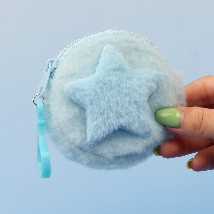 Wholesale Star Shaped Plush Pouch Boutique Coin Purse Earphone Bag Creative Pendant Gift
