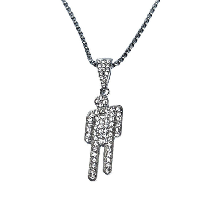 Wholesale Creative Little Man Pendant Diamond Necklace JDC-NE-DanYuan013