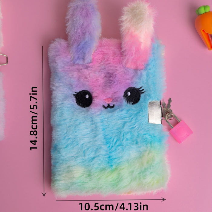 Wholesale Fabric A6 Lockable Plush Notebook with Tie Dye Heart Cover MOQ≥3