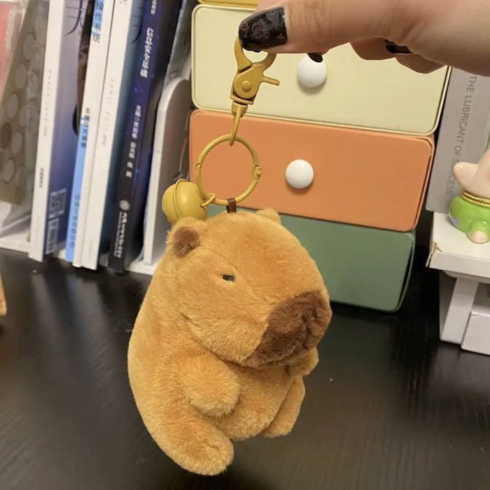 Wholesale Capybara Doll Anti-loss Keychain Pendant Cyber-famous Capybara  Cute Pendant Cute Bag Doll Machine Doll