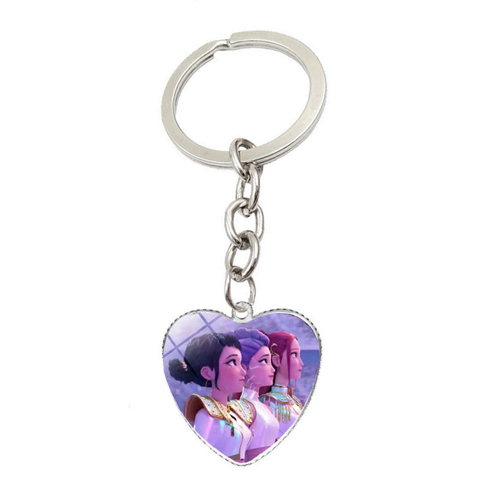 Wholesale Cartoon Anime Merchandise Heart-Shaped Pendant Keychain