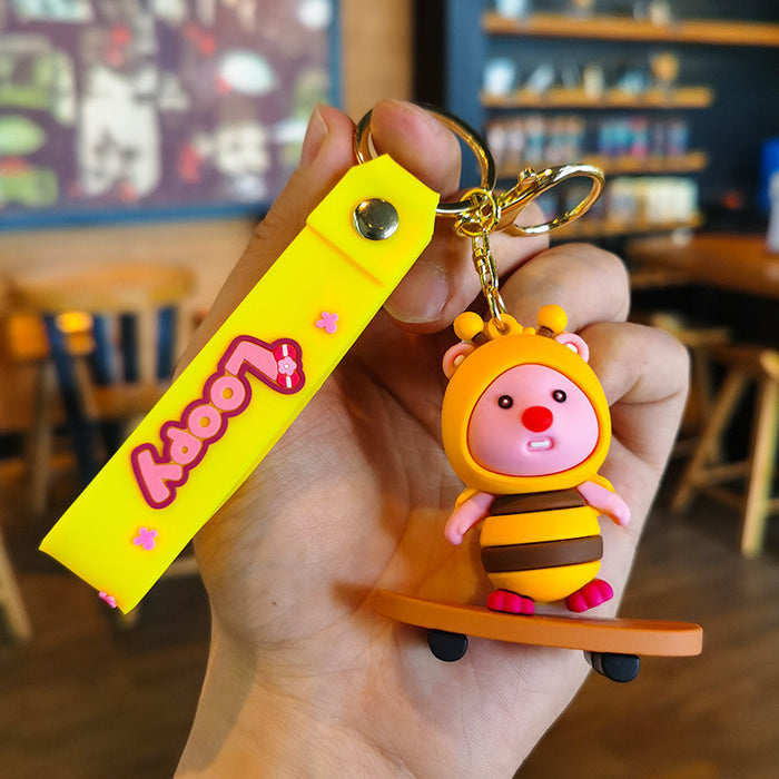 Wholesale Silicone Cartoon Doll Keychain JDC-KC-Tingm145