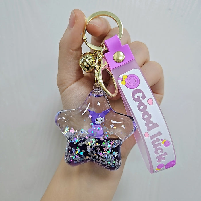 Wholesale of Acrylic Keychains in Oil Sand Bottles JDC-KC-LuoYan012