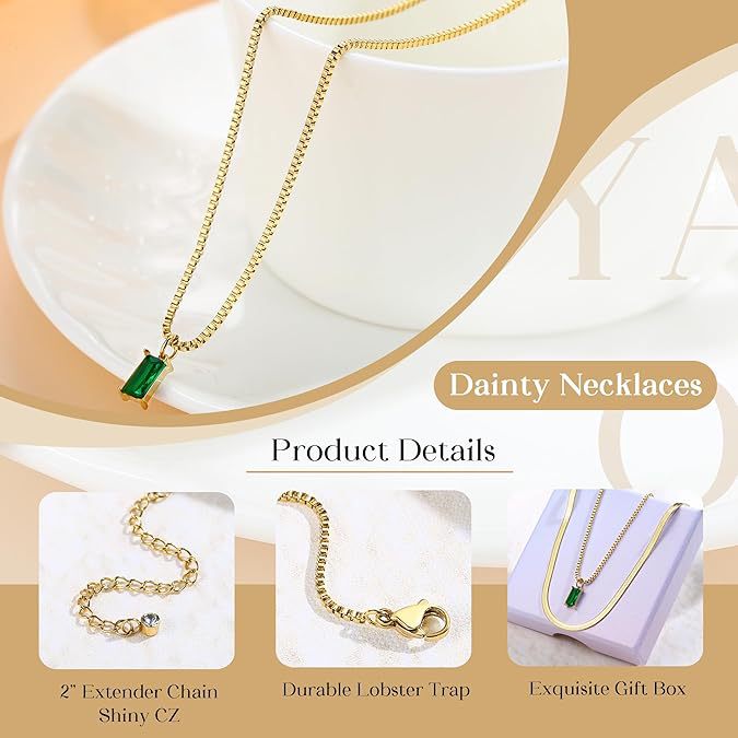 Wholesale New necklace with green zircon double-layer design, niche snake bone chain, bracelet set, collarbone chain wholesale