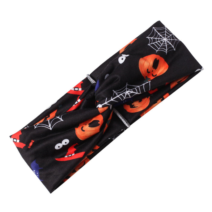 Wholesale Fabric Halloween Double-layer Cross Knot Headband JDC-HD-Xiny007