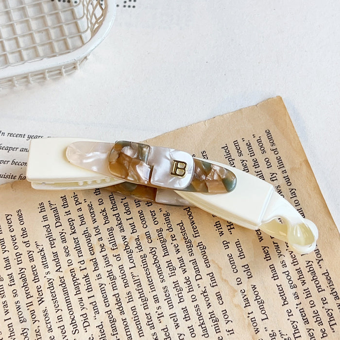 Wholesale French Retro Milk White Banana Hair Clip Everyday Styling Fashion Accessory